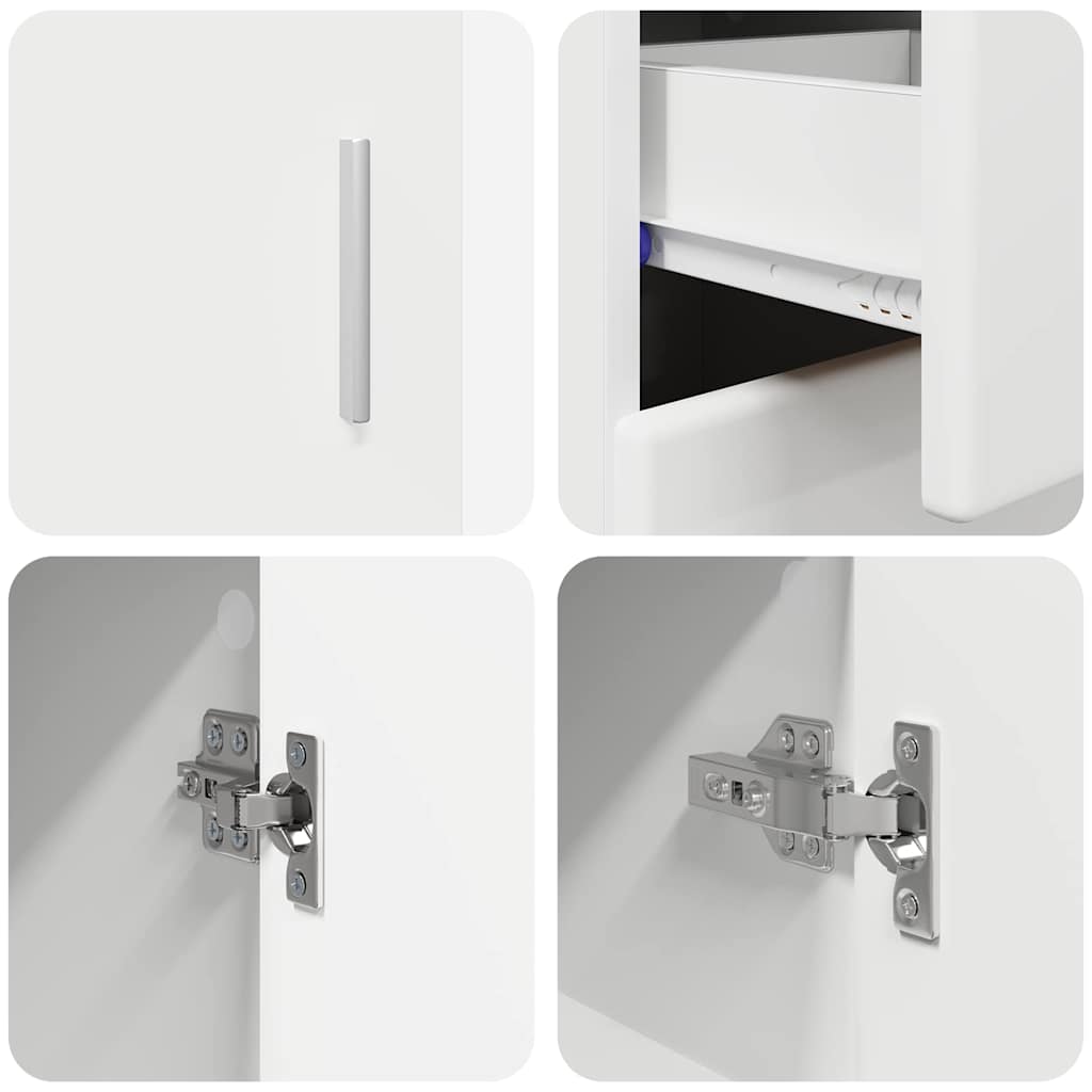 Credenza Florin 88,5 X 30,5 X 73 Cm Legno Multistrato Bianco