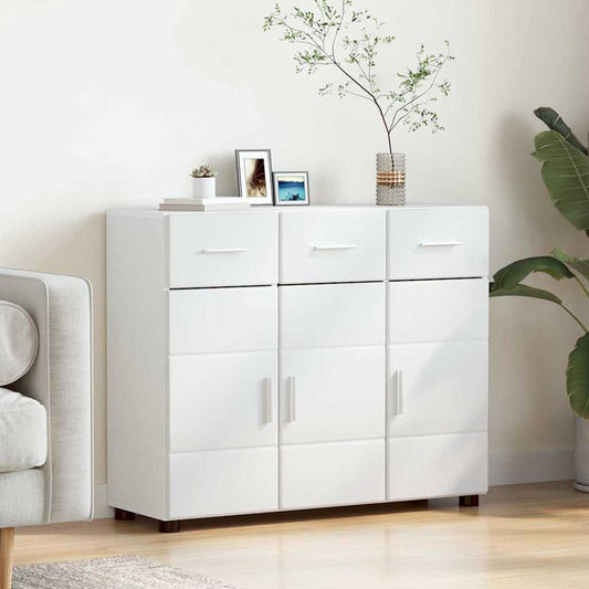 Credenza Florin 88,5 X 30,5 X 73 Cm Legno Multistrato Bianco