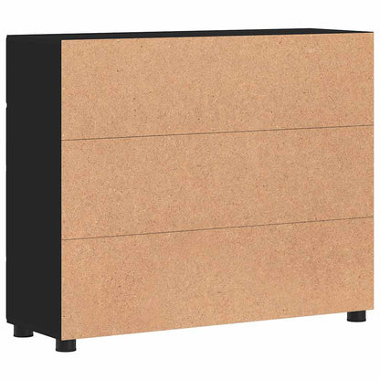 Credenza Florin Nero 88,5 X 30,5 X 73 Cm Legno Multistrato Bianco