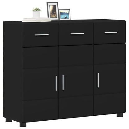 Credenza Florin Nero 88,5 X 30,5 X 73 Cm Legno Multistrato Bianco