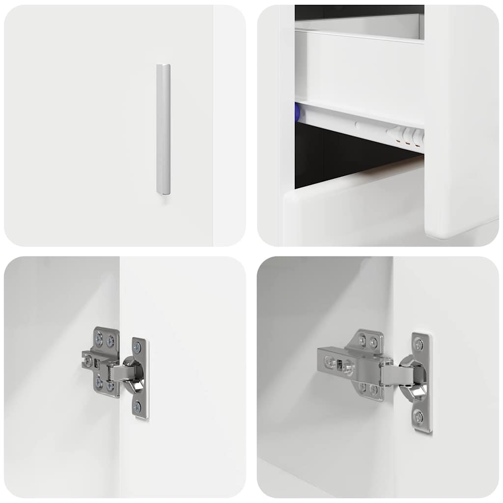 Credenza Con Porta Florin 88,5 X 30,5 X 73 Cm Bianco Lucido
