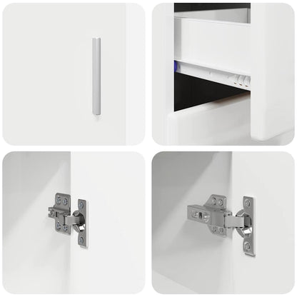 Credenza Con Porta Florin 88,5 X 30,5 X 73 Cm Bianco Lucido