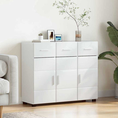 Credenza Con Porta Florin 88,5 X 30,5 X 73 Cm Bianco Lucido