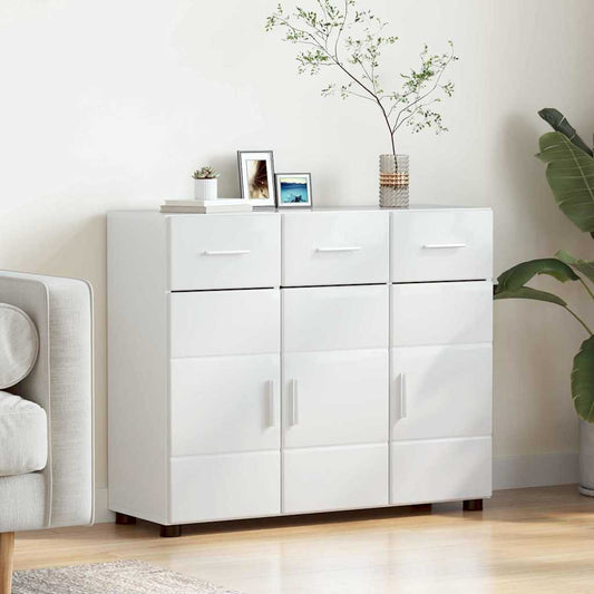 Credenza Con Porta Florin 88,5 X 30,5 X 73 Cm Bianco Lucido