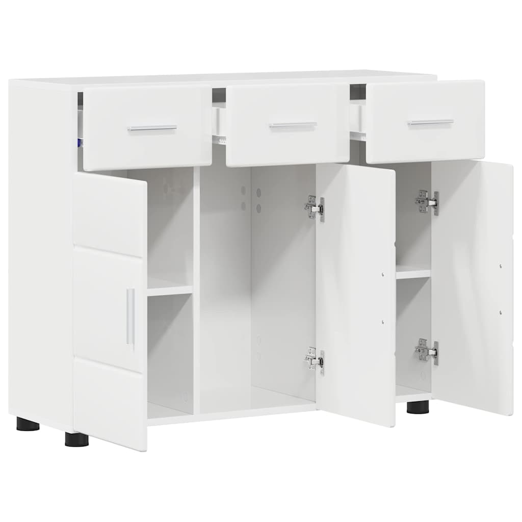 Credenza Con Porta Florin 88,5 X 30,5 X 73 Cm Bianco Lucido