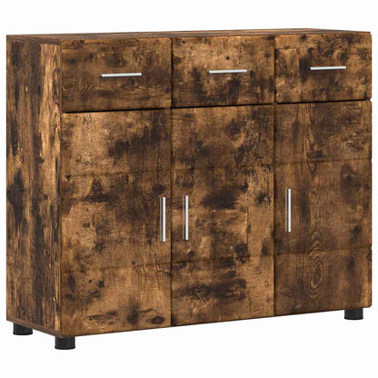 Credenza Con Lo Scaffale Florin Rovere Fumé 88,5 X 30,5 X 73 Cm Rovere Fumo