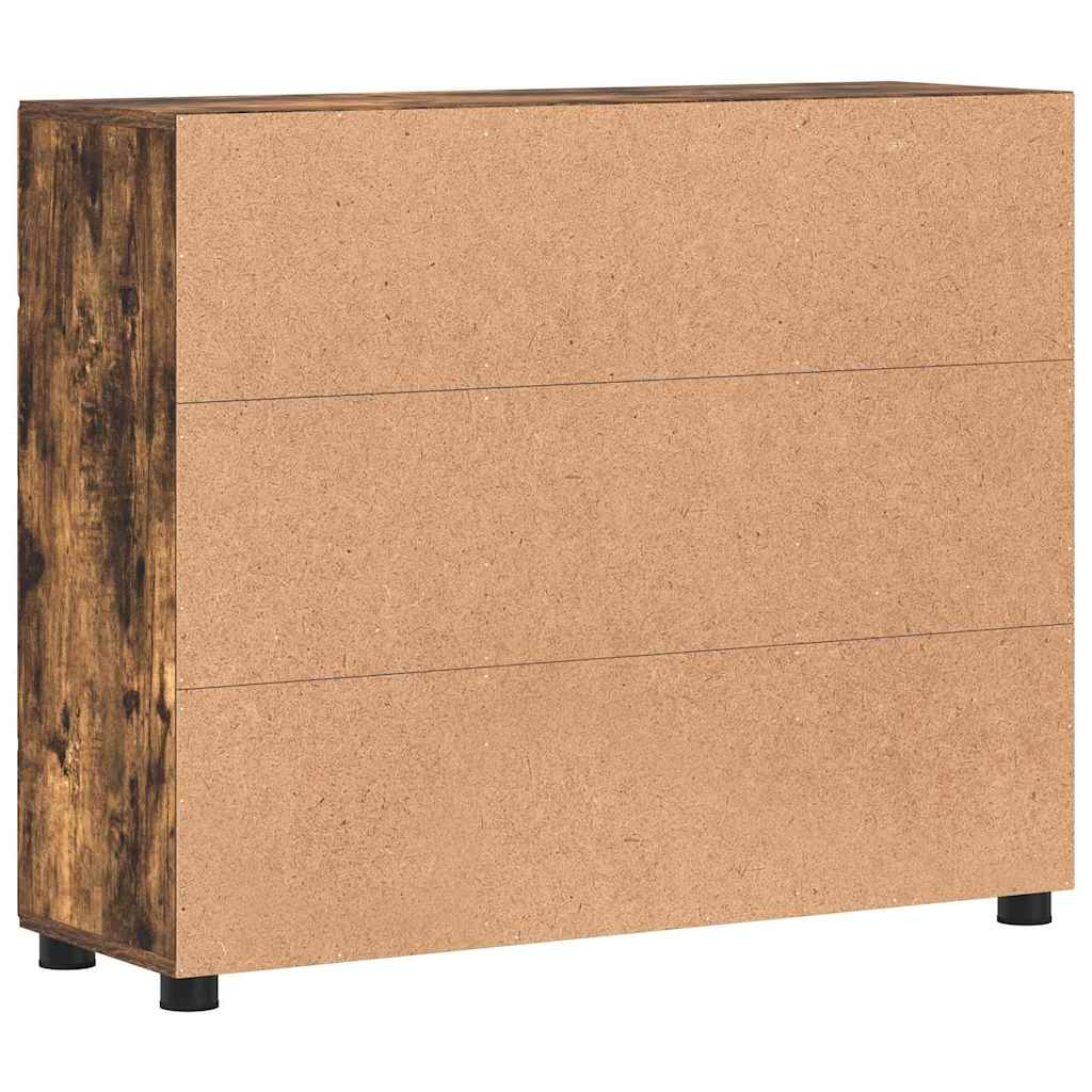 Credenza Con Lo Scaffale Florin Rovere Fumé 88,5 X 30,5 X 73 Cm Rovere Fumo