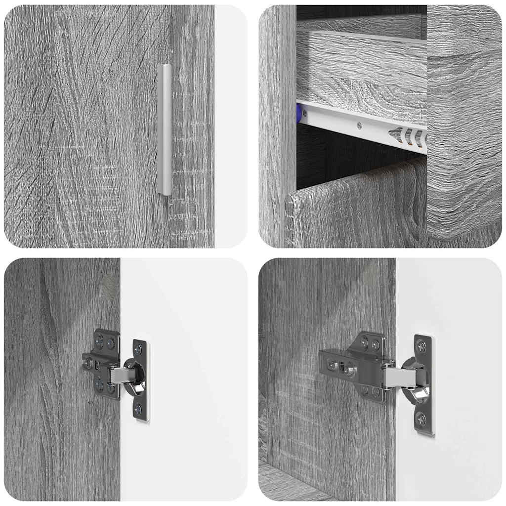 Credenza Con Porta Florin 88,5 X 30,5 X 73 Cm Grigio Sonoma