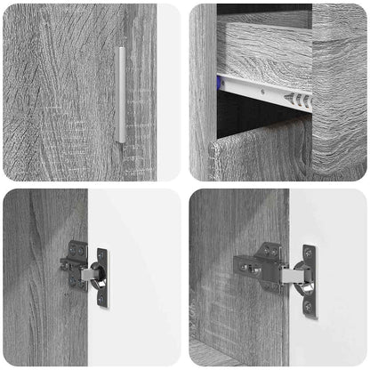 Credenza Con Porta Florin 88,5 X 30,5 X 73 Cm Grigio Sonoma