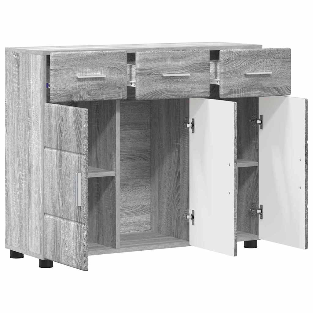 Credenza Con Porta Florin 88,5 X 30,5 X 73 Cm Grigio Sonoma