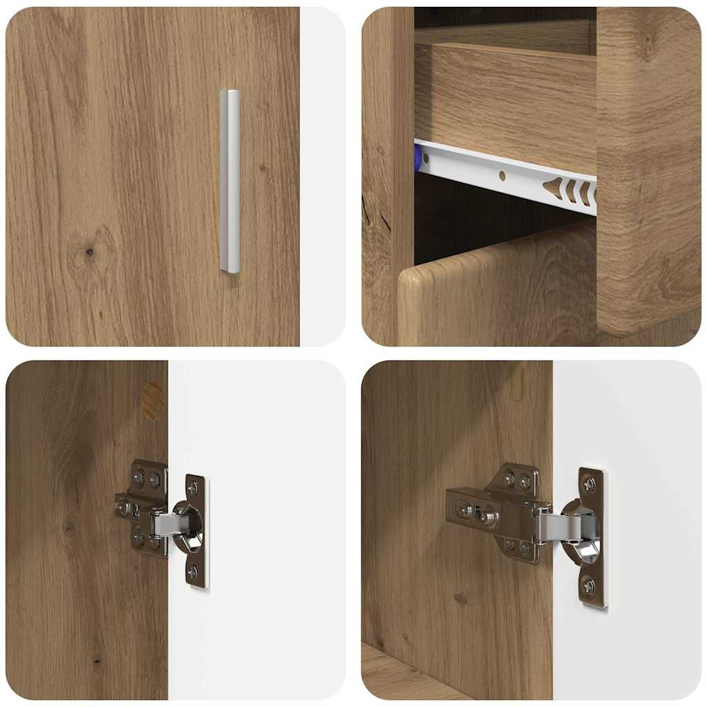 Credenza Florin 88,5 X 30,5 X 73 Cm Rovere Artigianale