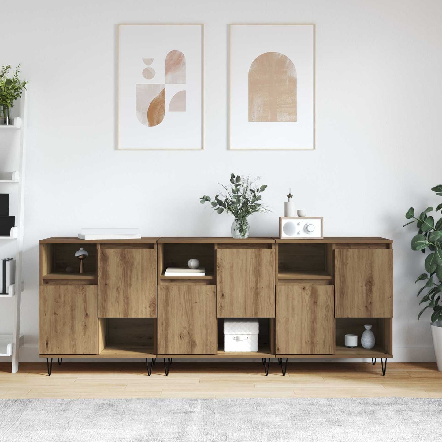 Credenza 3 Pcs 60 X 35 X 70 Cm