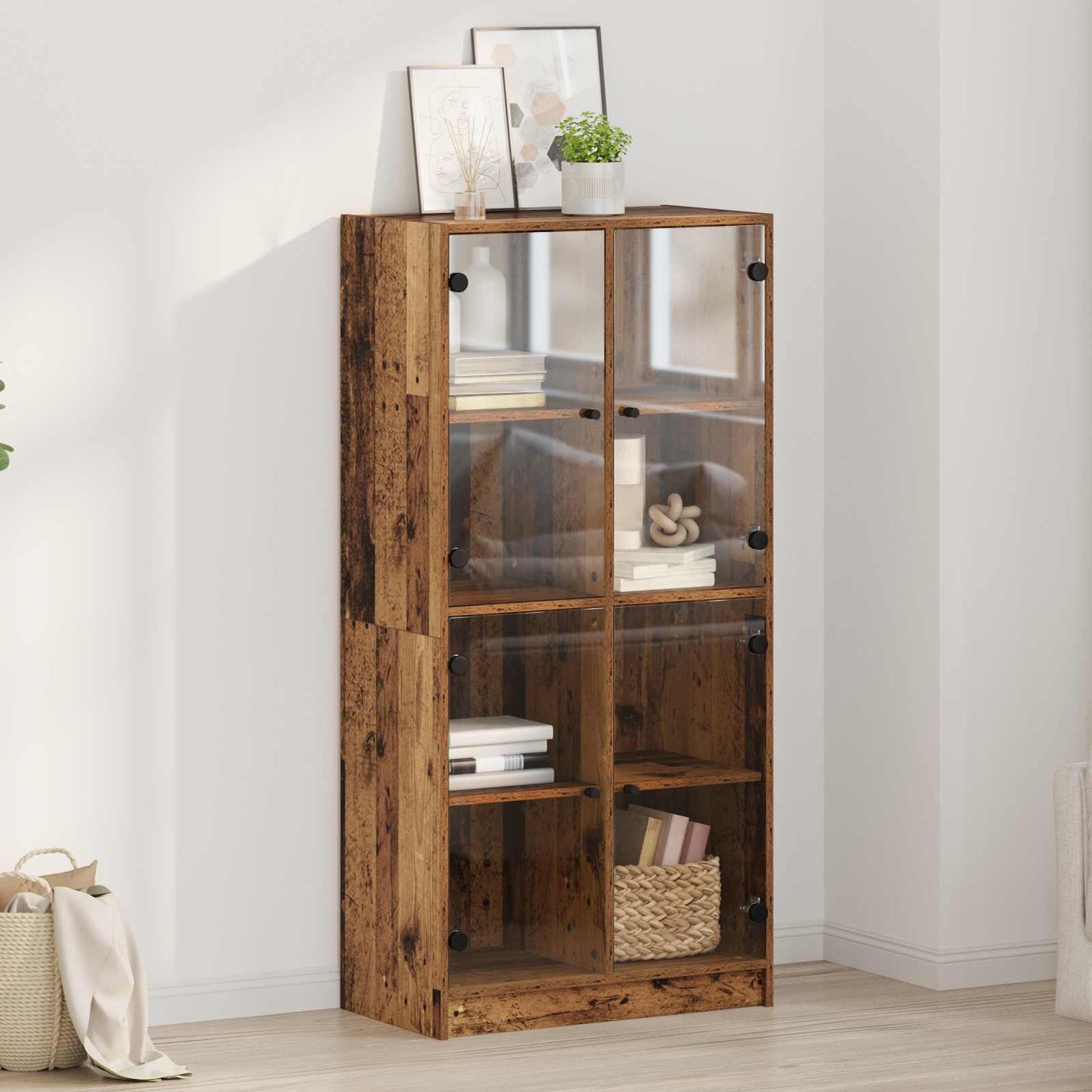 Credenza 2 Pcs 68 X 37 X 142 Cm Legno Multistrato