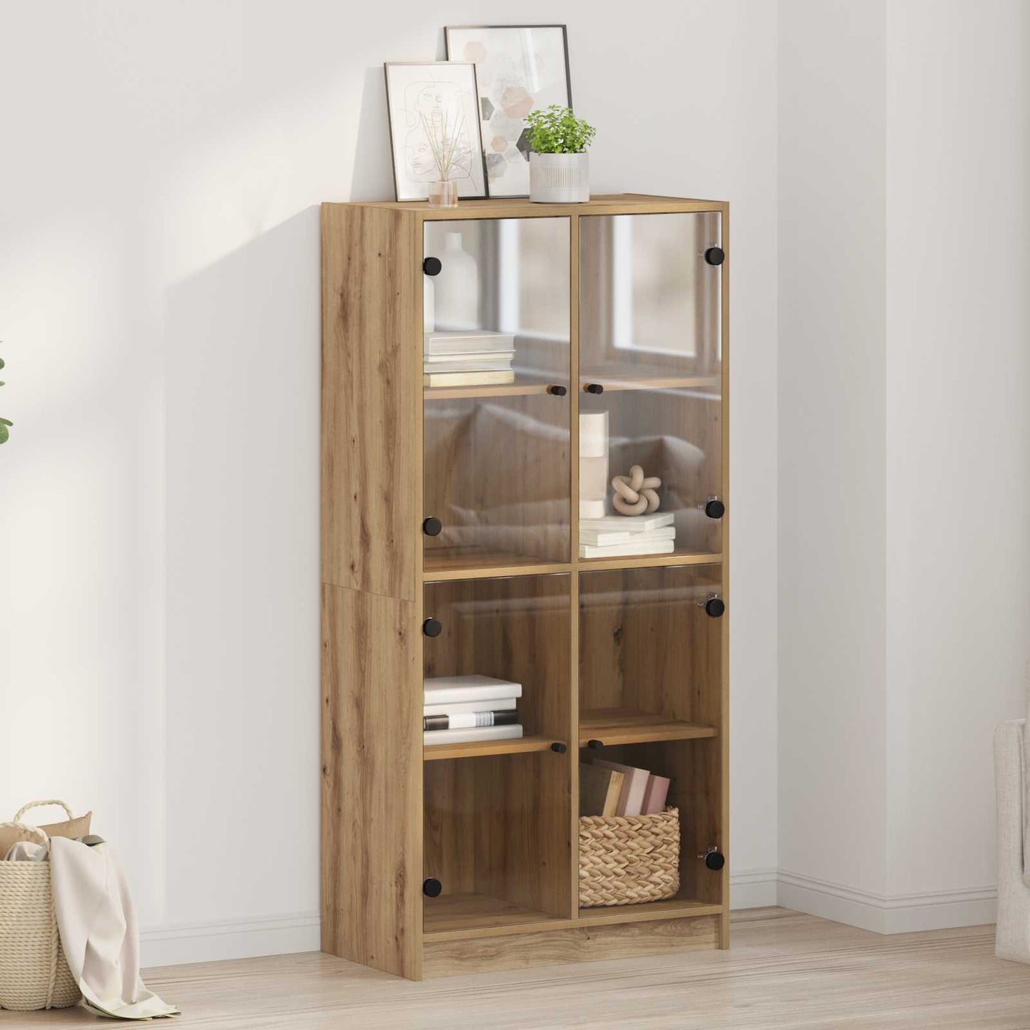Credenza 2 Pcs 68 X 37 X 142 Cm Legno Multistrato