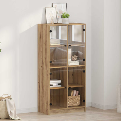 Credenza 2 Pcs 68 X 37 X 142 Cm Legno Multistrato