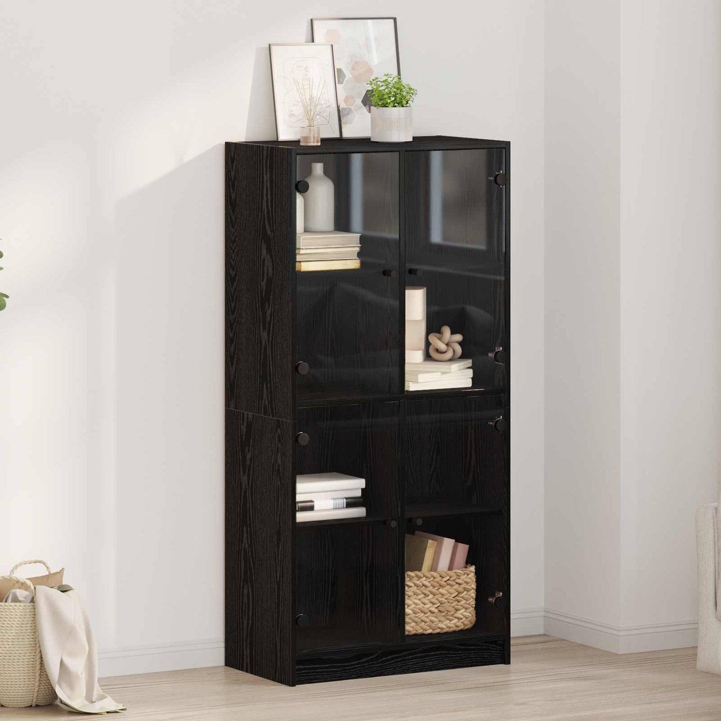 Credenza 2 Pcs 68 X 37 X 142 Cm Legno Multistrato