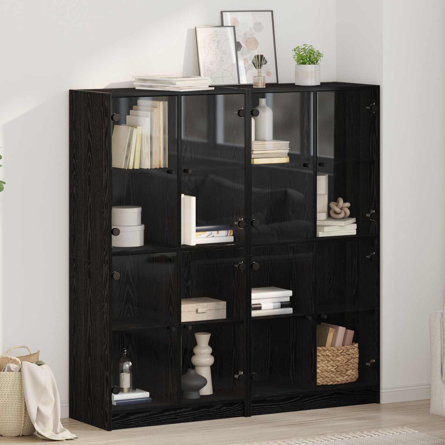 Credenza 2 Pcs 68 X 37 X 142 Cm Legno Multistrato