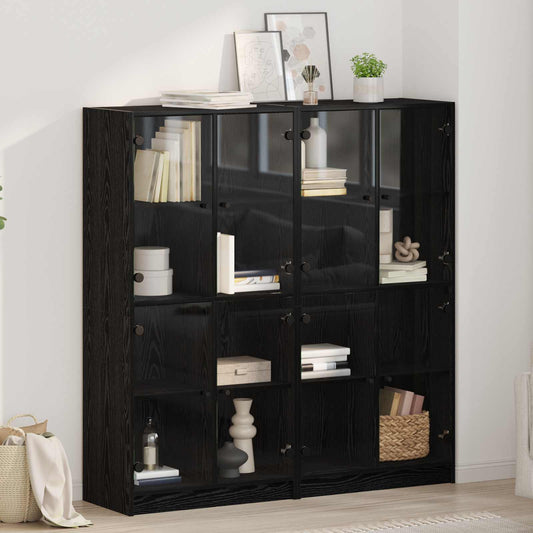Credenza 2 Pcs 68 X 37 X 142 Cm Legno Multistrato