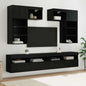Mobili Tv A Muro Con Led 5Pz Legno Multistrato