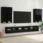 Set Mobili Tv A Muro 7 Pz Con Luci Led