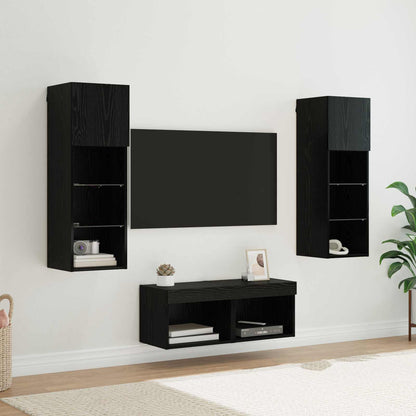 Mobili Tv A Muro 4Pz Con Luci Led