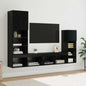 Mobili Tv A Muro Con Led 4Pz In Legno Multistrato