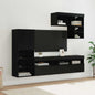 Mobili Tv A Muro Con Led 6Pz In Legno Multistrato