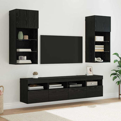 Mobili Tv A Muro Con Led 5Pz Legno Multistrato