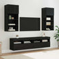 Mobili Tv A Muro Con Led 5Pz Legno Multistrato