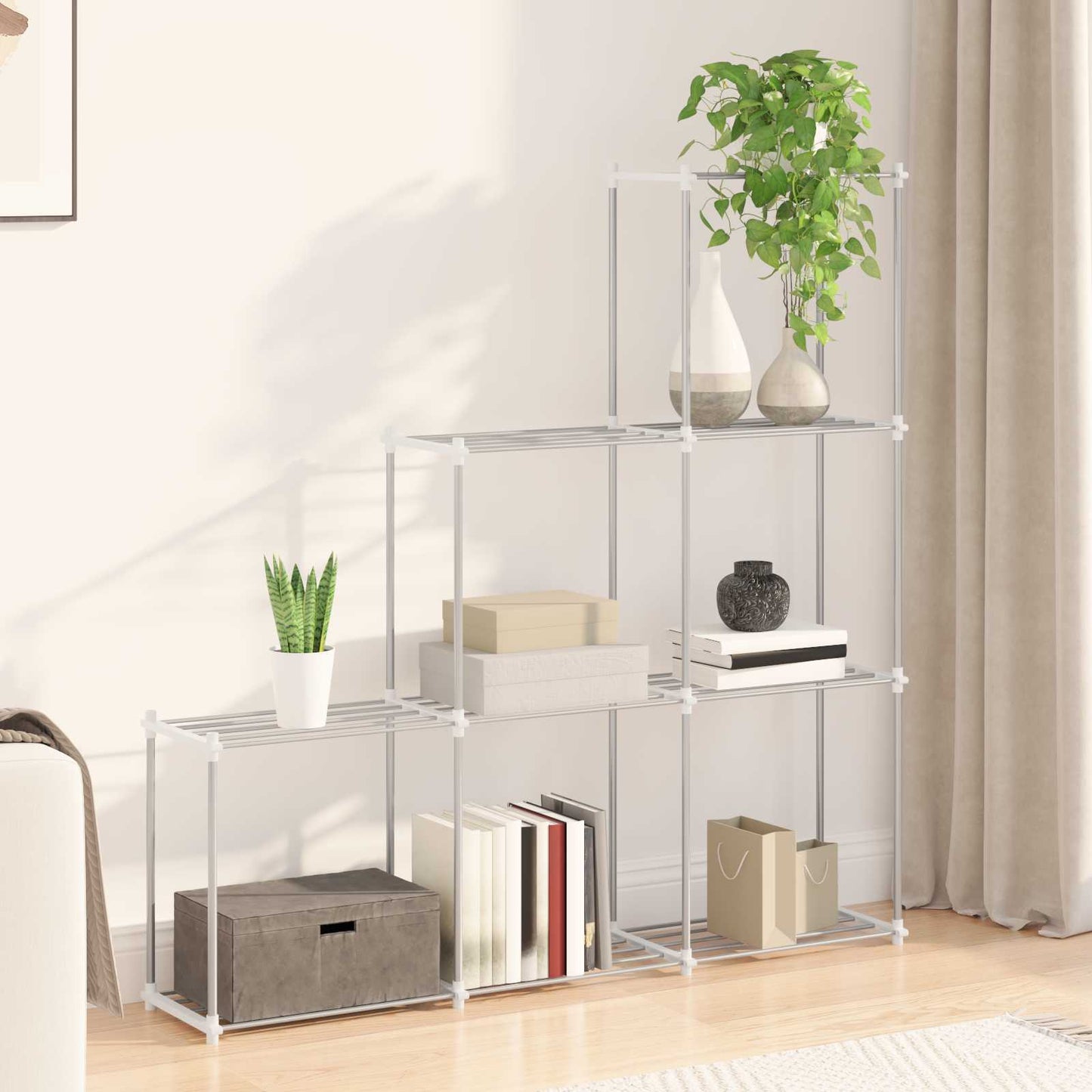 Mensola Tubolare Bianco Alluminio