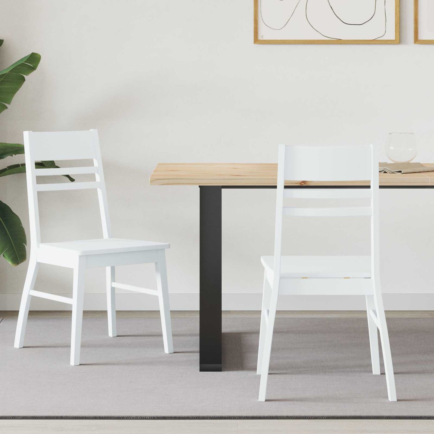 Sedie Da Pranzo 2 Pcs Bianco 43 X 54 X 89 Cm