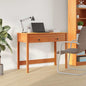 Scrivania Con Cassetti Bianca 100X50X78 Cm Legno Massello Pino