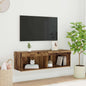 Mobili Porta Tv Con Luci Led 2 Pz Bianchi 80X30X30 Cm