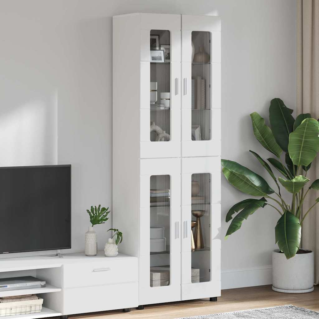Credenza Con Porta Florin 88,5 X 30,5 X 73 Cm Bianco Lucido