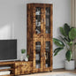 Credenza Con Lo Scaffale Florin Rovere Fumé 88,5 X 30,5 X 73 Cm Rovere Fumo