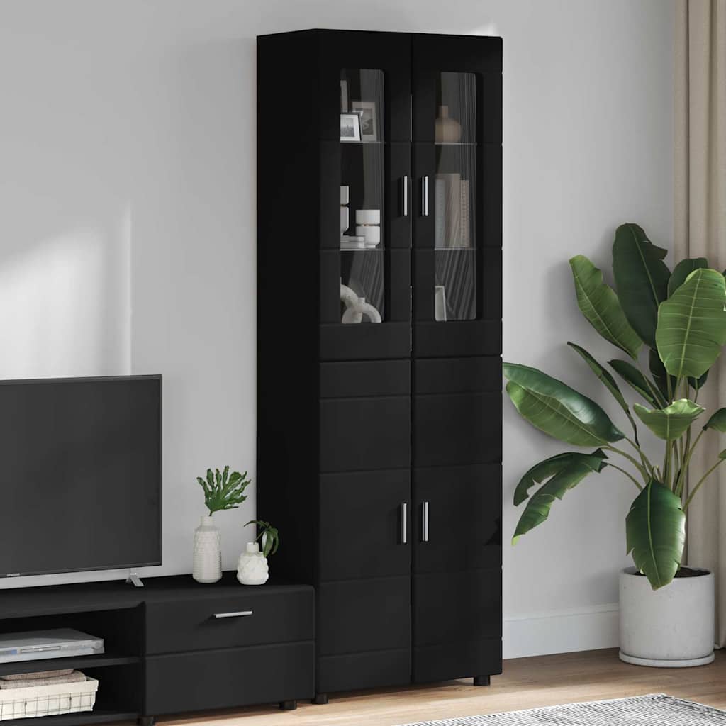 Credenza Florin 88,5 X 30,5 X 55,5 Cm Legno Multistrato Nero