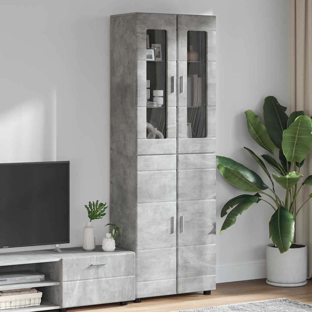 Set Mobile Tv Florin 3 Pcs Legno Multistrato Grigio Cemento