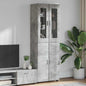 Set Mobile Tv Florin 3 Pcs Legno Multistrato Grigio Cemento