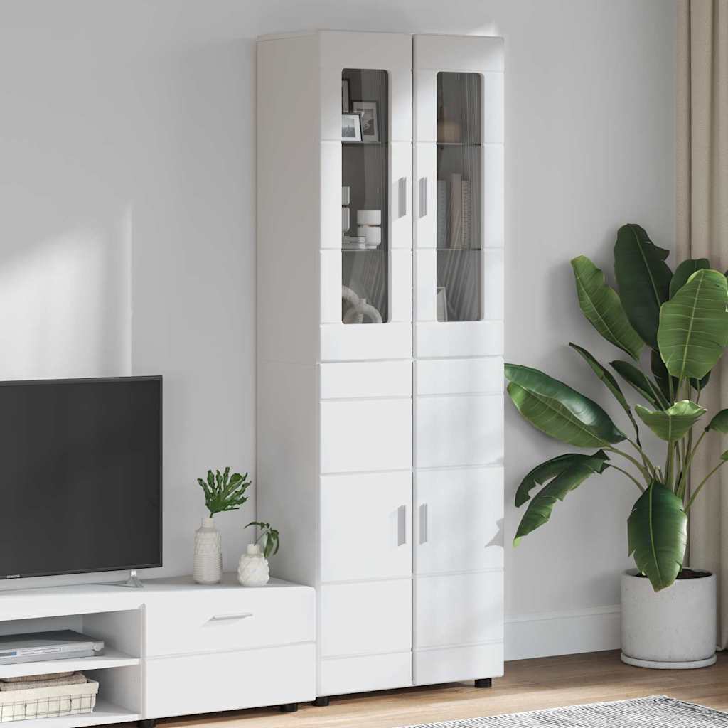 Credenza Con Porta Florin 88,5 X 30,5 X 73 Cm Bianco Lucido