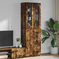 Credenza Con Lo Scaffale Florin Rovere Fumé 88,5 X 30,5 X 73 Cm Rovere Fumo