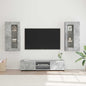 Set Mobile Tv Florin 3 Pcs Legno Multistrato Grigio Cemento