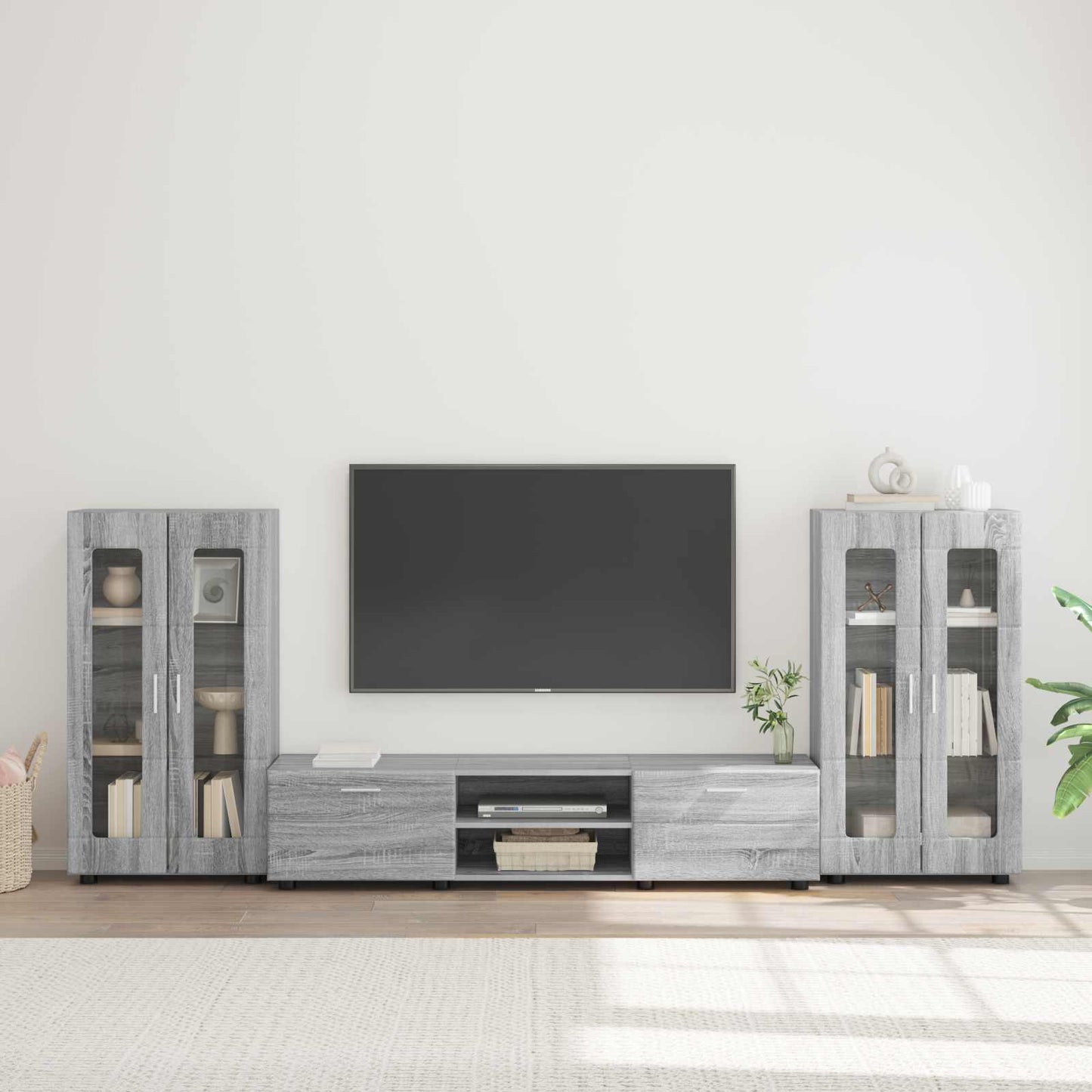 Credenza Con Porta Florin 88,5 X 30,5 X 73 Cm Grigio Sonoma