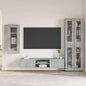 Set Mobile Tv Florin 3 Pcs Legno Multistrato Grigio Cemento