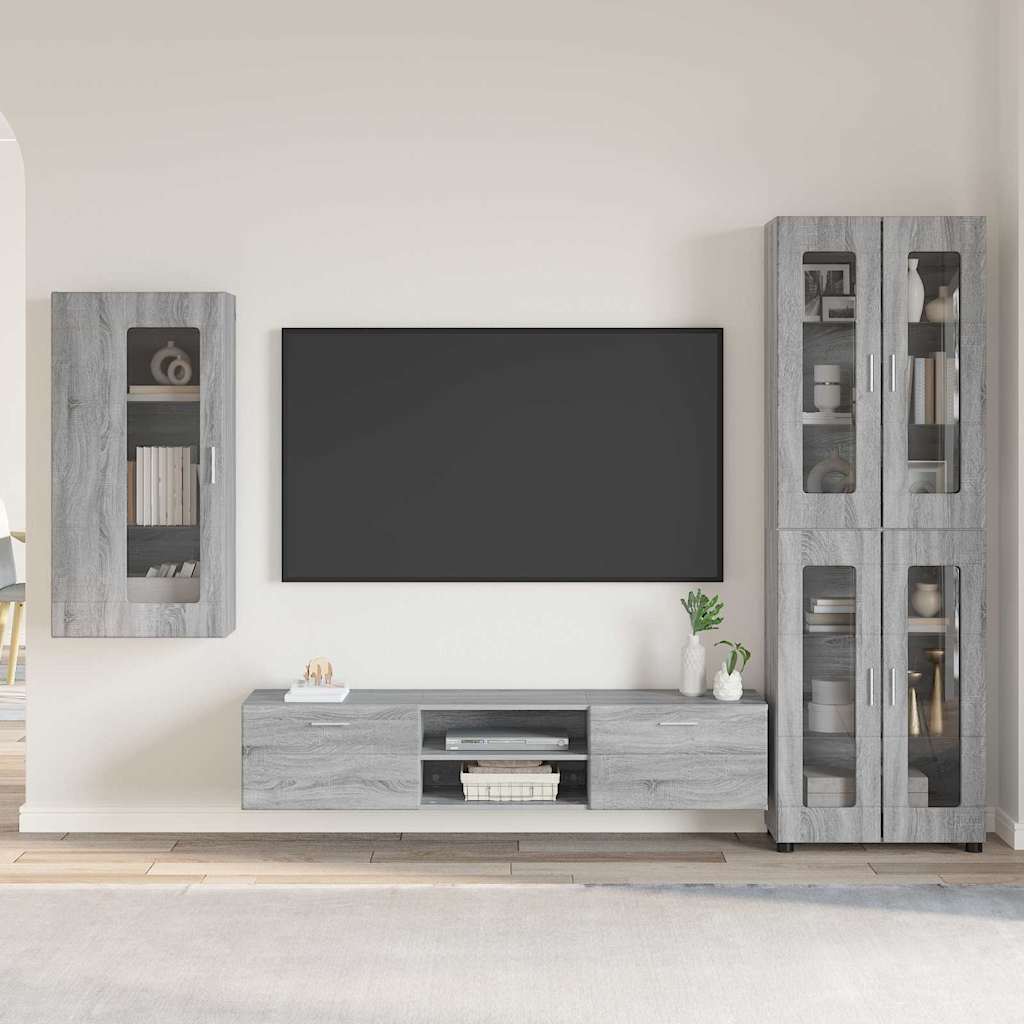 Credenza Con Porta Florin 88,5 X 30,5 X 73 Cm Grigio Sonoma