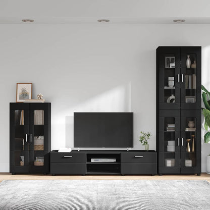 Credenza Florin 88,5 X 30,5 X 55,5 Cm Legno Multistrato Nero