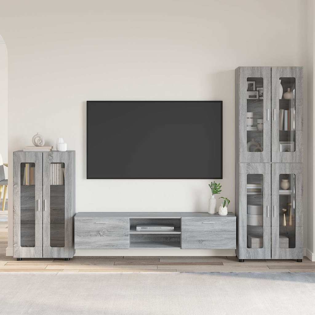 Credenza Con Porta Florin 88,5 X 30,5 X 73 Cm Grigio Sonoma