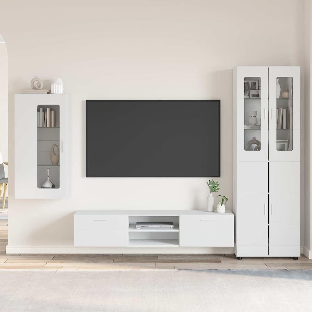 Credenza Florin 88,5 X 30,5 X 73 Cm Legno Multistrato Bianco