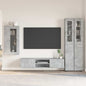 Set Mobile Tv Florin 3 Pcs Legno Multistrato Grigio Cemento