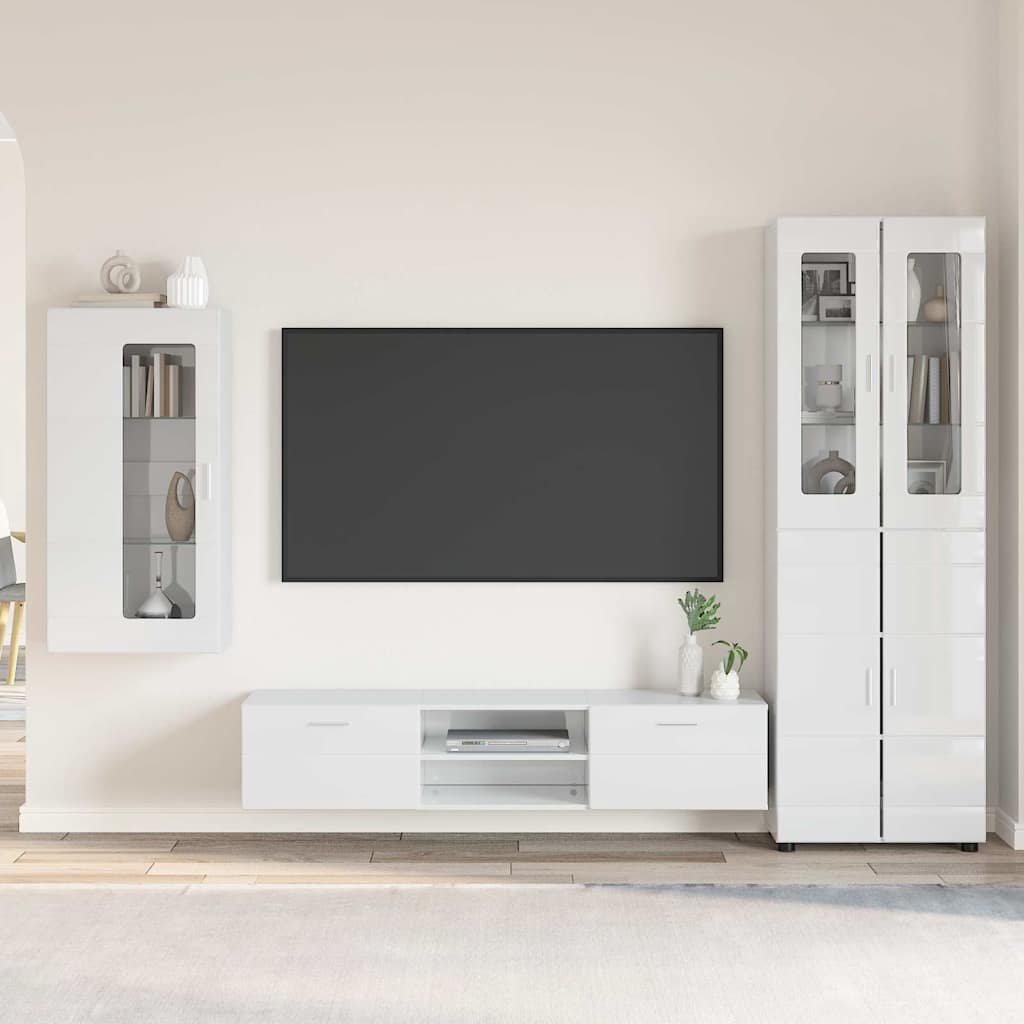 Credenza Con Porta Florin 88,5 X 30,5 X 73 Cm Bianco Lucido