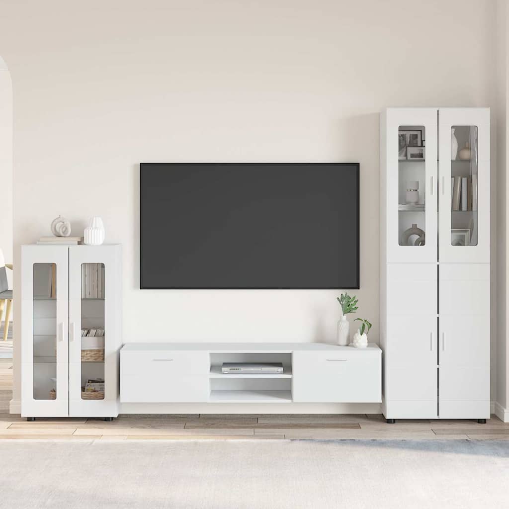 Credenza Florin 88,5 X 30,5 X 73 Cm Legno Multistrato Bianco